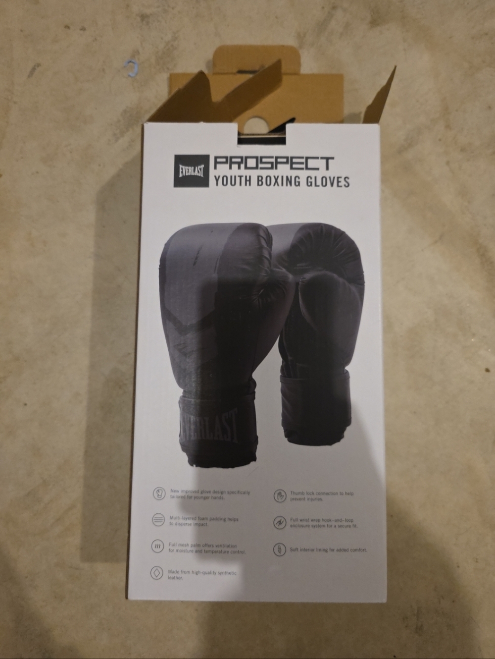 Everlast Prospect Youth Boxing Gloves - Black